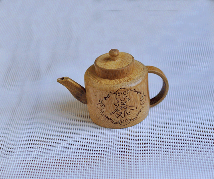 碳化茶壶，竹壶，天然茶壶